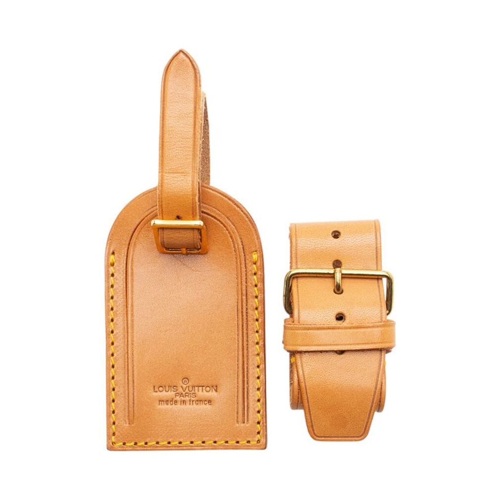 Louis Vuitton Leather Luggage Tag and Handle Fastener